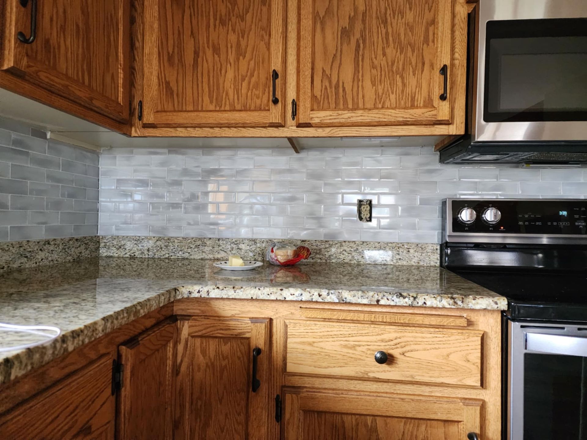 A close up of a beautiful counter top