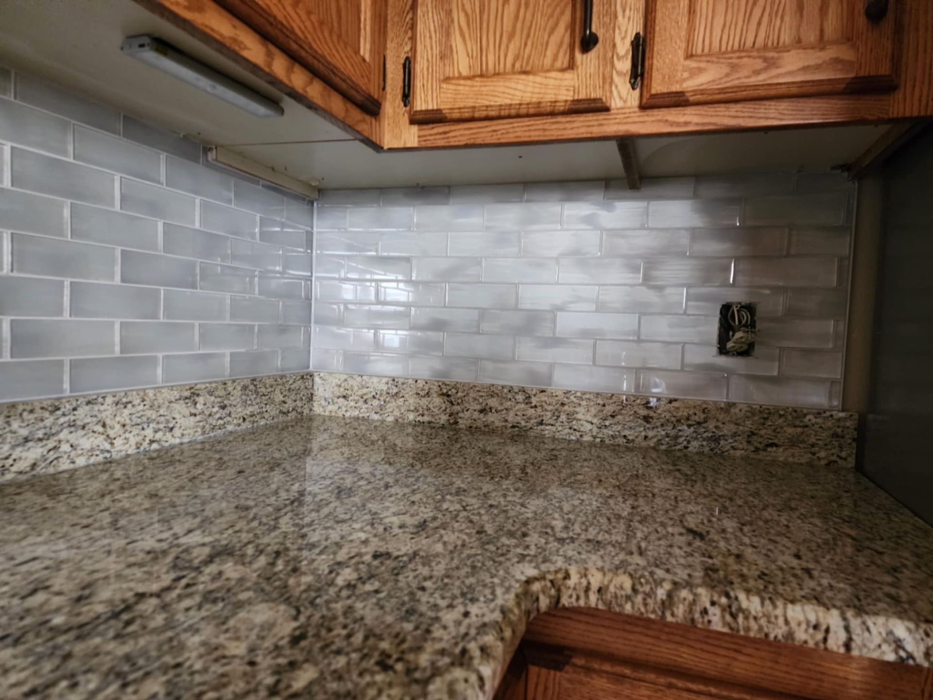 A close up of a beautiful counter top