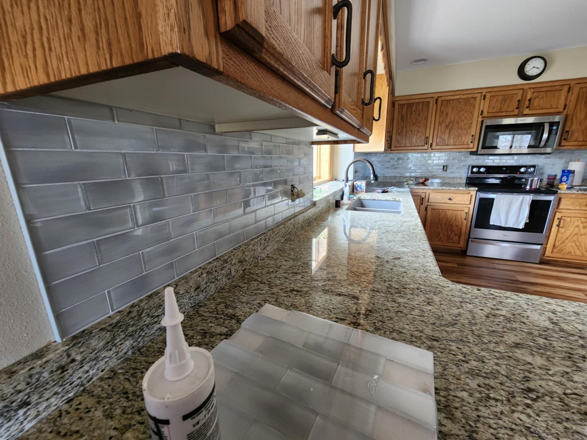 A close up of a beautiful counter top