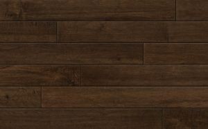 Dark brown hardwood floor.