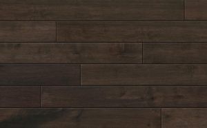 Dark brown wood floor planks.