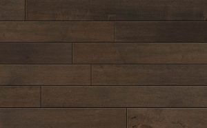 Dark brown hardwood flooring.