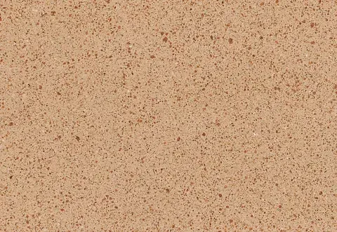 Tan speckled quartz countertop.