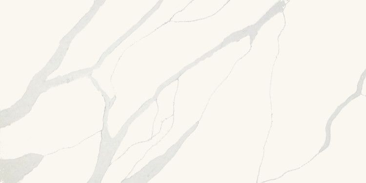 Cream-colored stone slab with flowing grey veining, resembling marble.