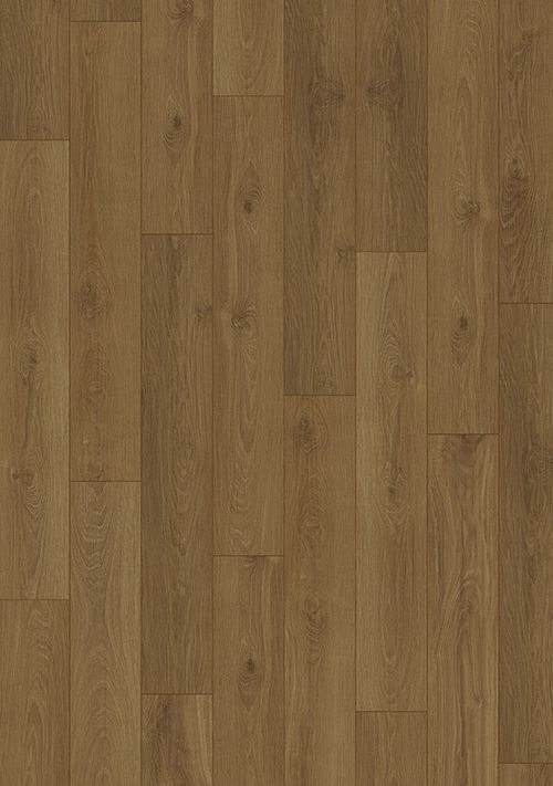 Brown wood-grain floor. Vertical planks with varying shades of brown.