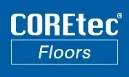 Logo of Metroflor with the wordmark and a blue triangle.