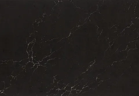 Black marble countertop with white veining.