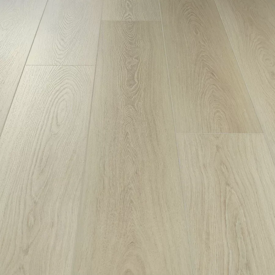 Light beige wood flooring planks.