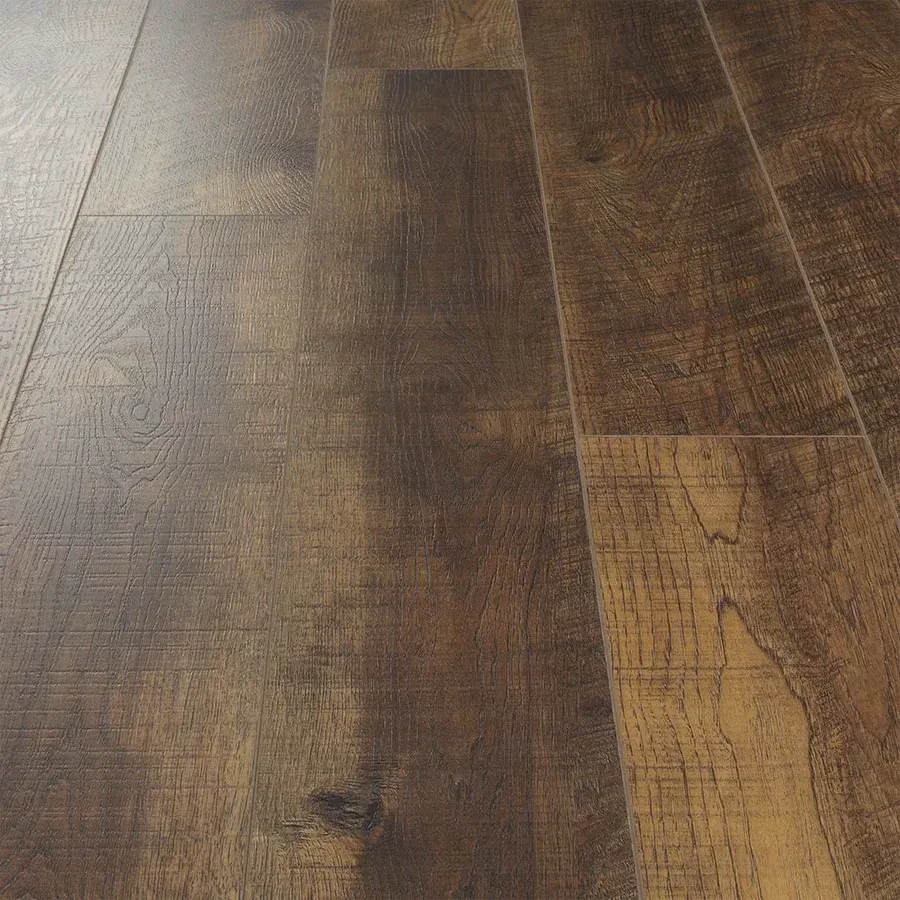 Dark brown wood floor with wood grain details.