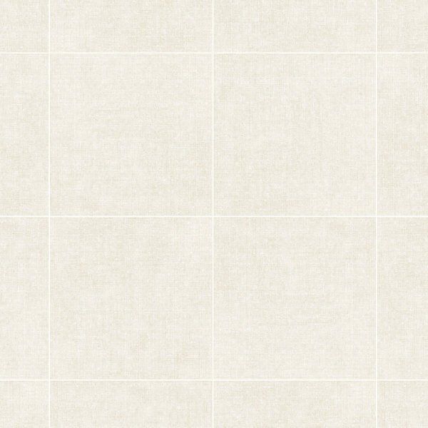 Cream-colored square tile pattern with thin white grout lines.