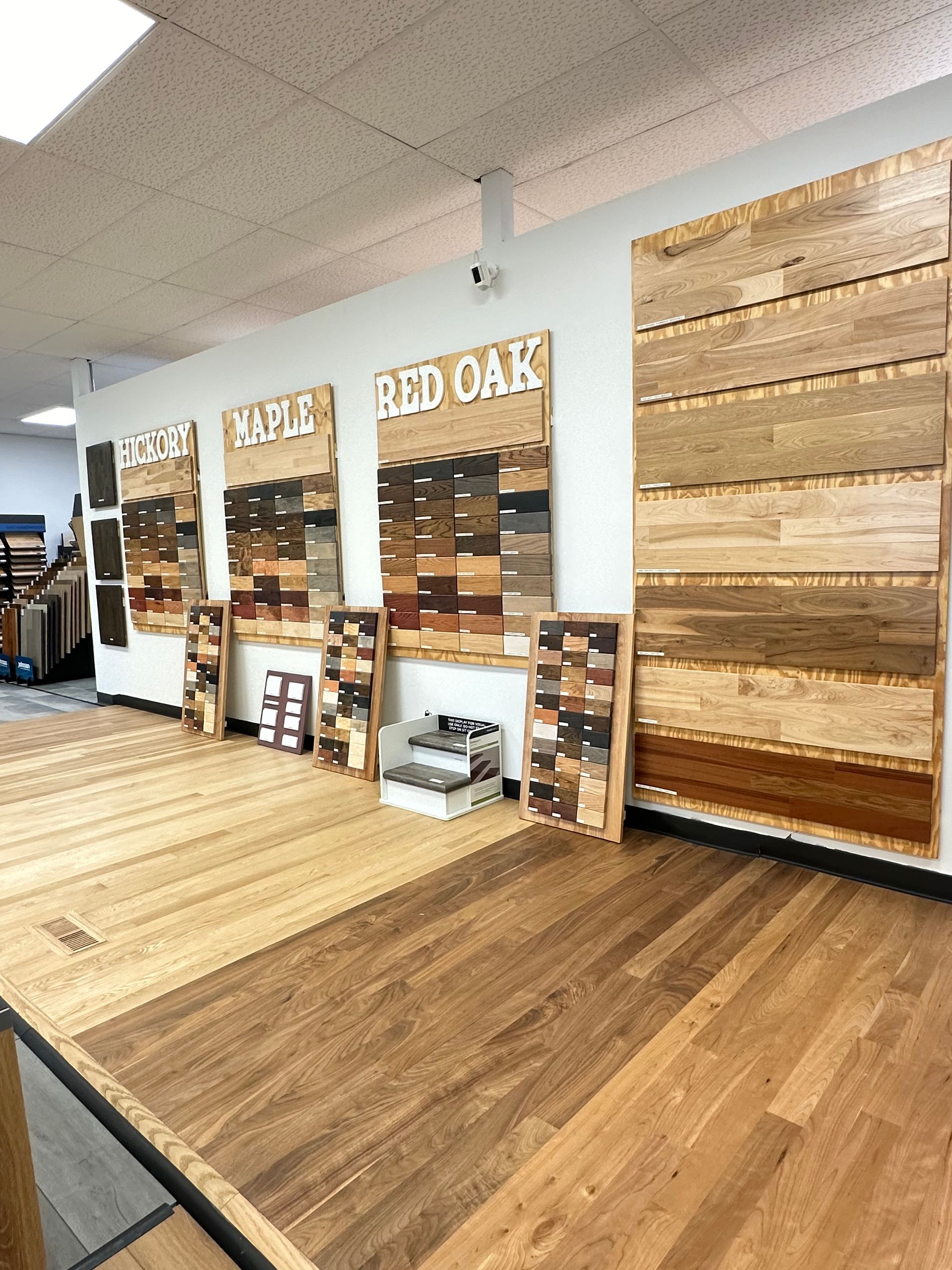 There are many different types of wood in this room.