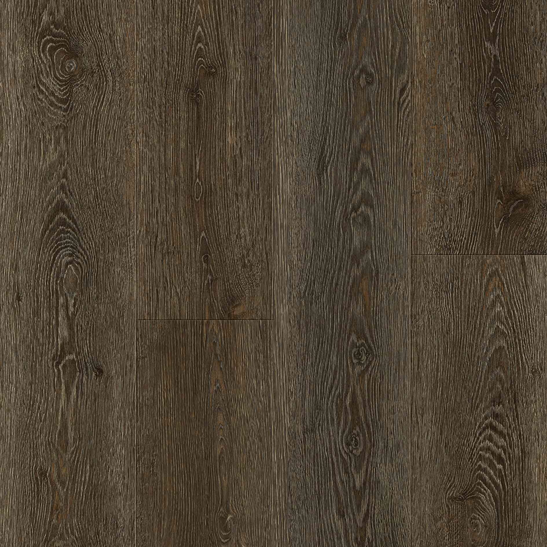 Dark wood flooring with visible grain and color variation.