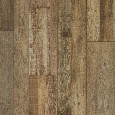 Wooden floor planks in various shades of brown and tan, with a rustic, distressed appearance.