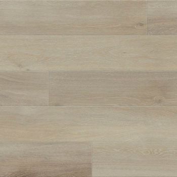 Light beige wood-look flooring with long planks.