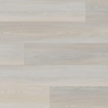 Light gray wood grain flooring, planks arranged horizontally.