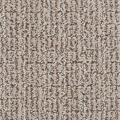 Beige and brown textured carpet close-up, with a grid-like pattern.