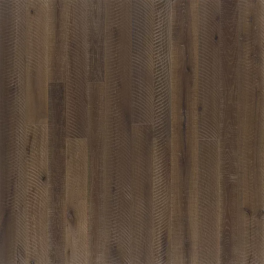Dark brown hardwood floor.
