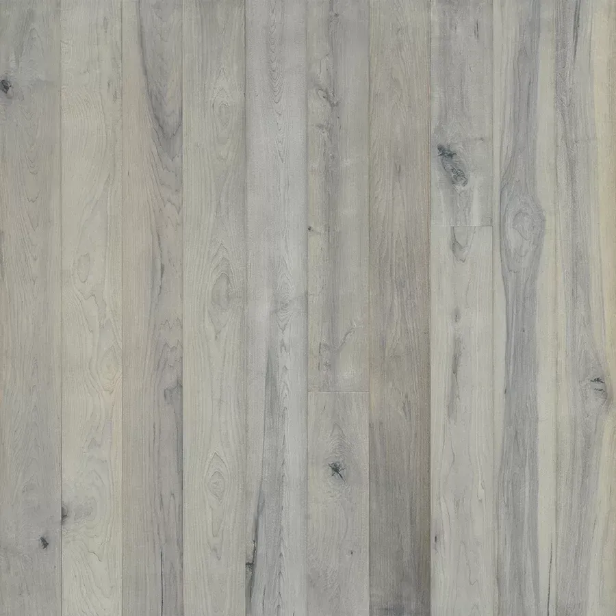 Light gray hardwood flooring with wood grain patterns.