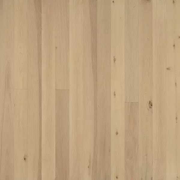 Light-colored hardwood floor with vertical planks, varying shades of beige and tan.