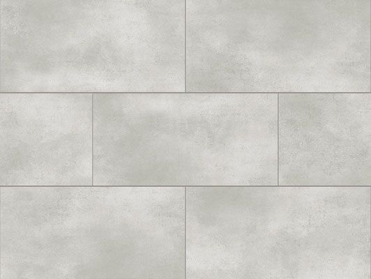 Gray rectangular tiles in a staggered pattern, with visible grout lines and a mottled surface texture.