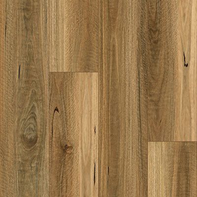 Wood-look floor tile with various shades of brown and natural wood grain patterns.
