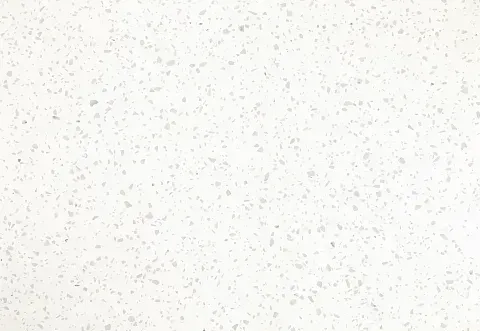 White quartz countertop with scattered flecks of gray.