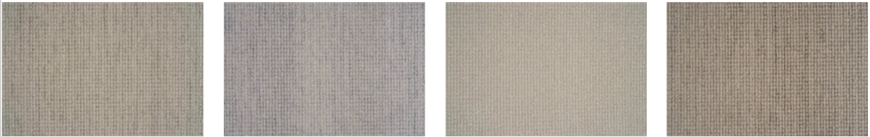 Four vertical rectangular panels in shades of gray, tan and brown with a woven texture.