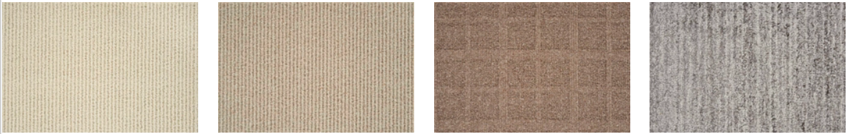 Four rectangles of varying neutral colors with vertical textures.