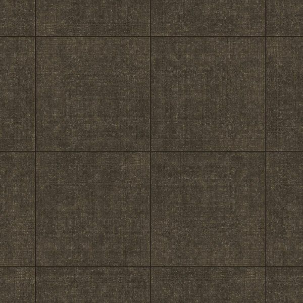 Brown, square tiles with visible texture and dark grout lines.