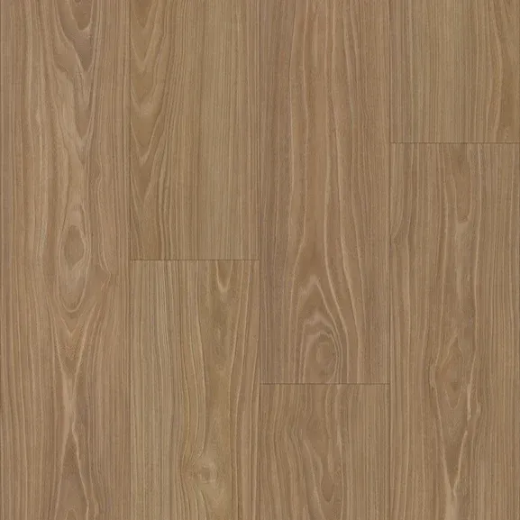 Light brown wood flooring with vertical grain patterns.