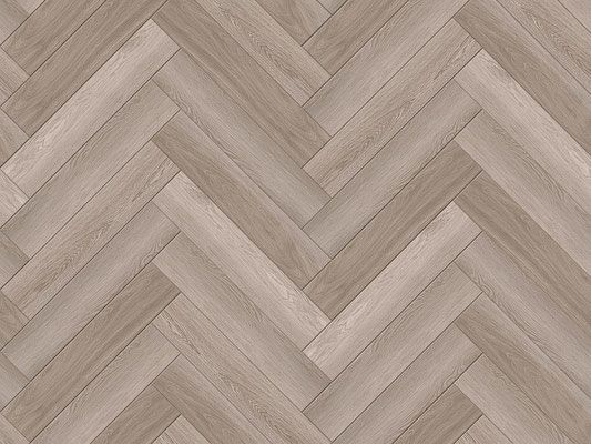 Herringbone pattern light wood flooring.