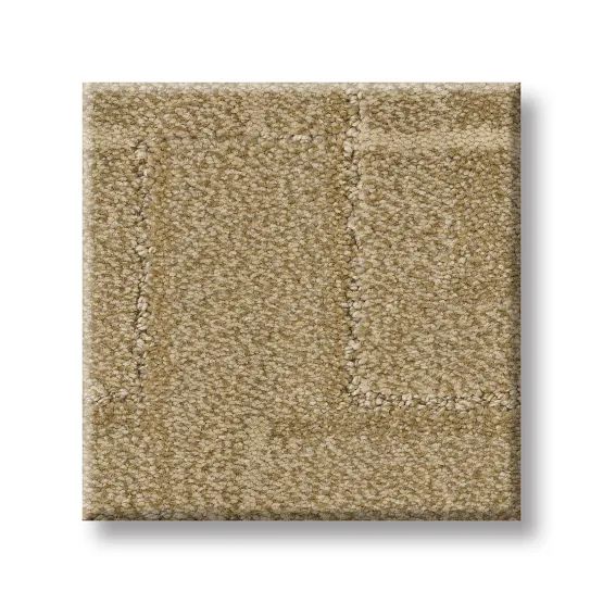 Beige carpet tile with a textured surface and subtle variations.