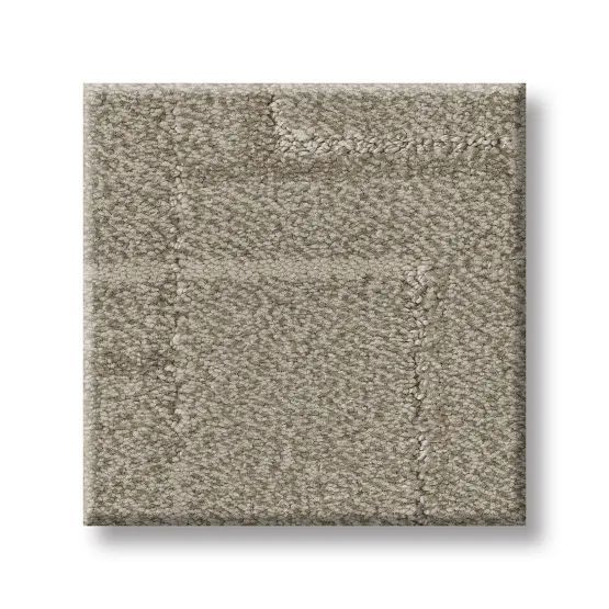 Gray square carpet tile with a textured surface.