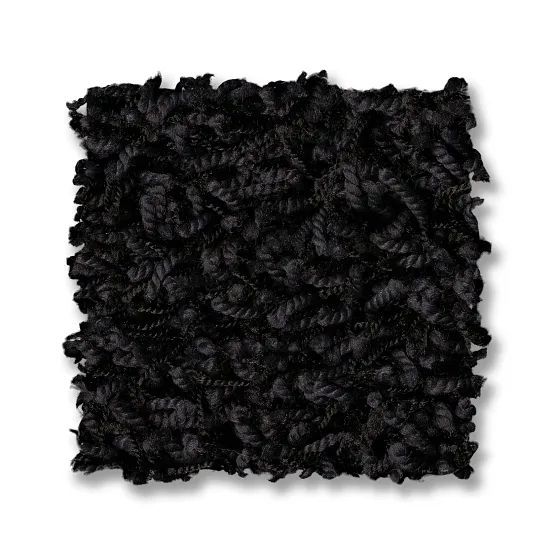 Black textured carpet swatch.