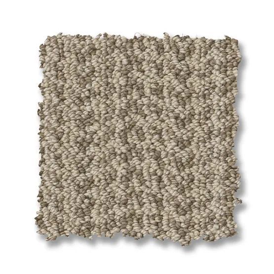 Beige textured carpet swatch.