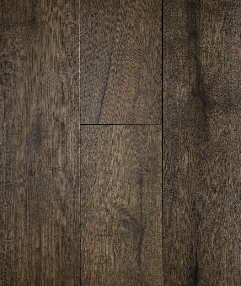 Dark brown hardwood floor with wood grain detail.