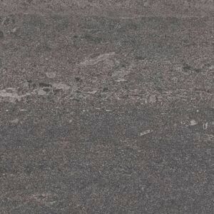 Dark gray stone with horizontal bands and light veins.