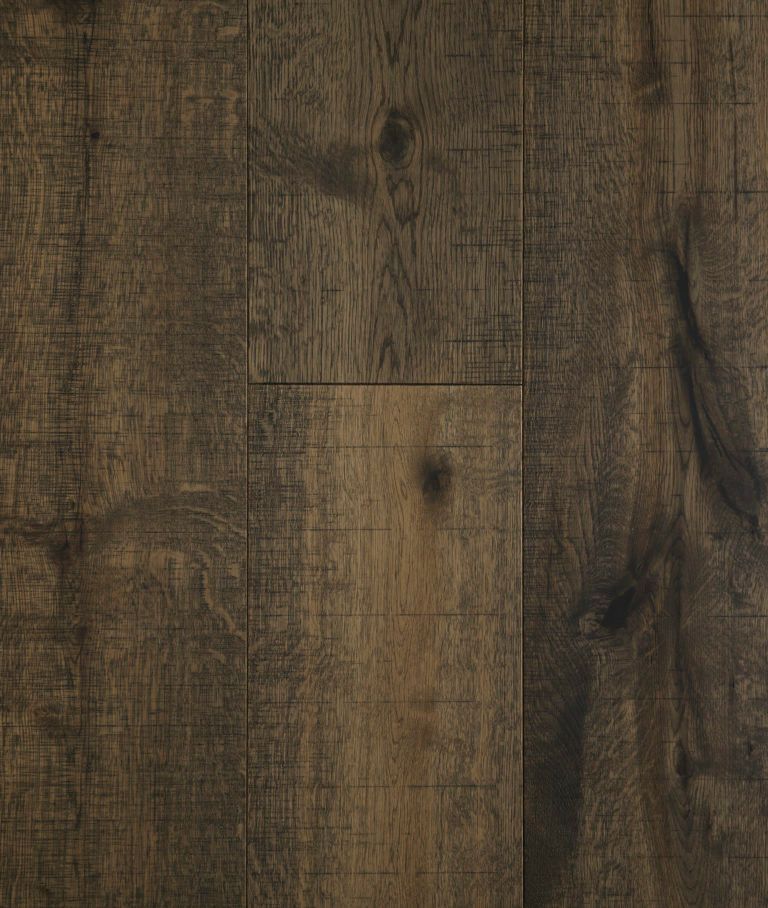 Dark brown hardwood flooring with visible wood grain.