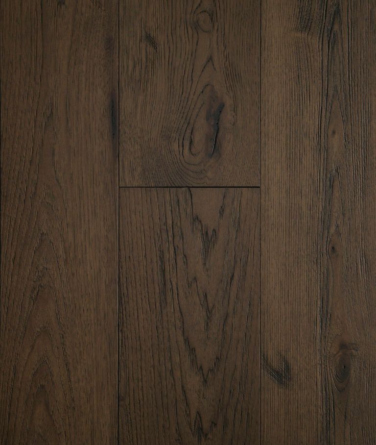 Dark brown hardwood flooring with visible wood grain.