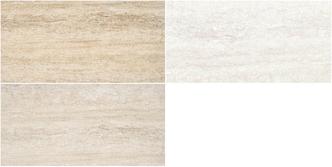 Four tiles in a row, two beige colors, with a horizontal grain.