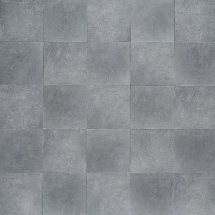 Gray square tiles arranged in a grid pattern, resembling concrete.