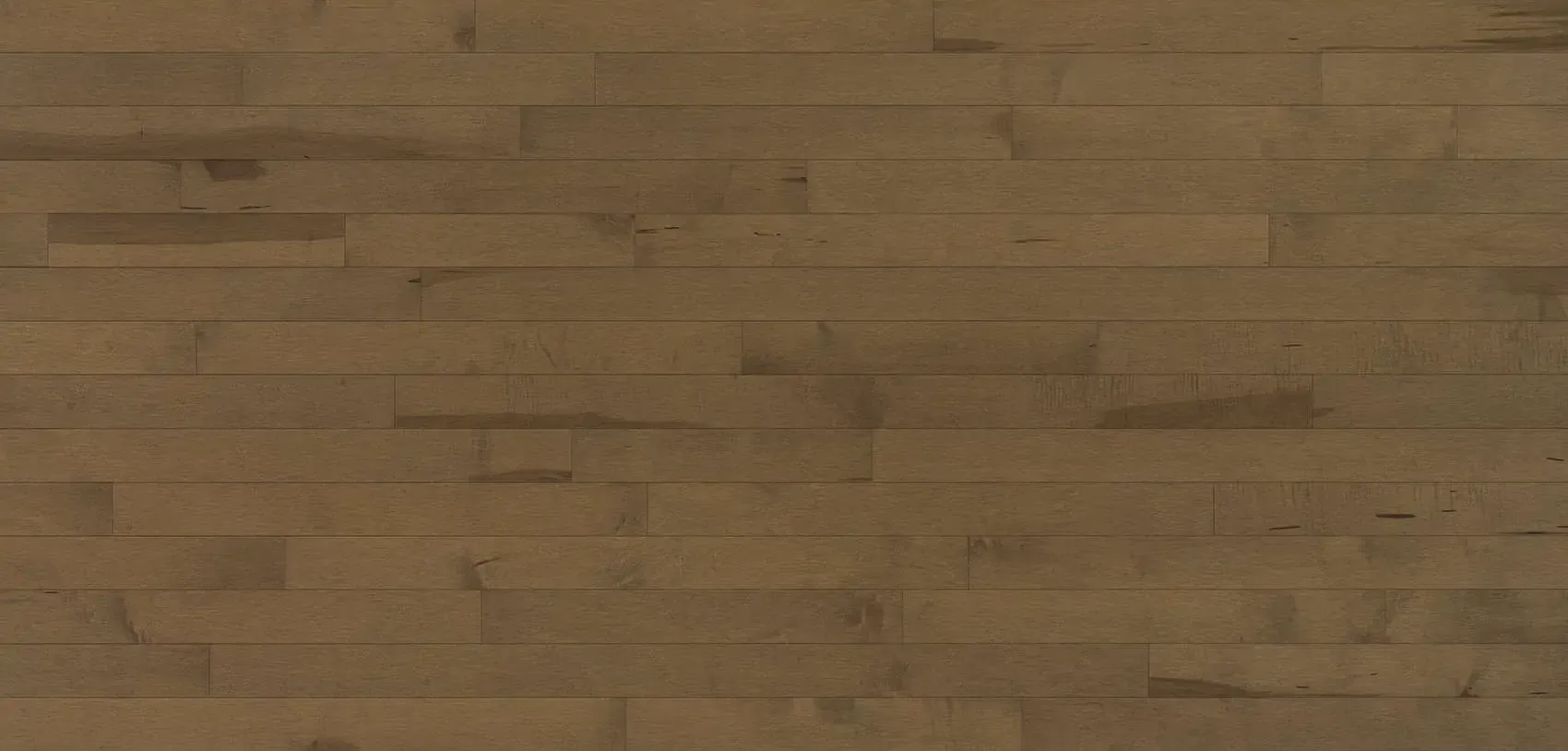 Wooden floor with a warm brown hue, planks arranged horizontally.