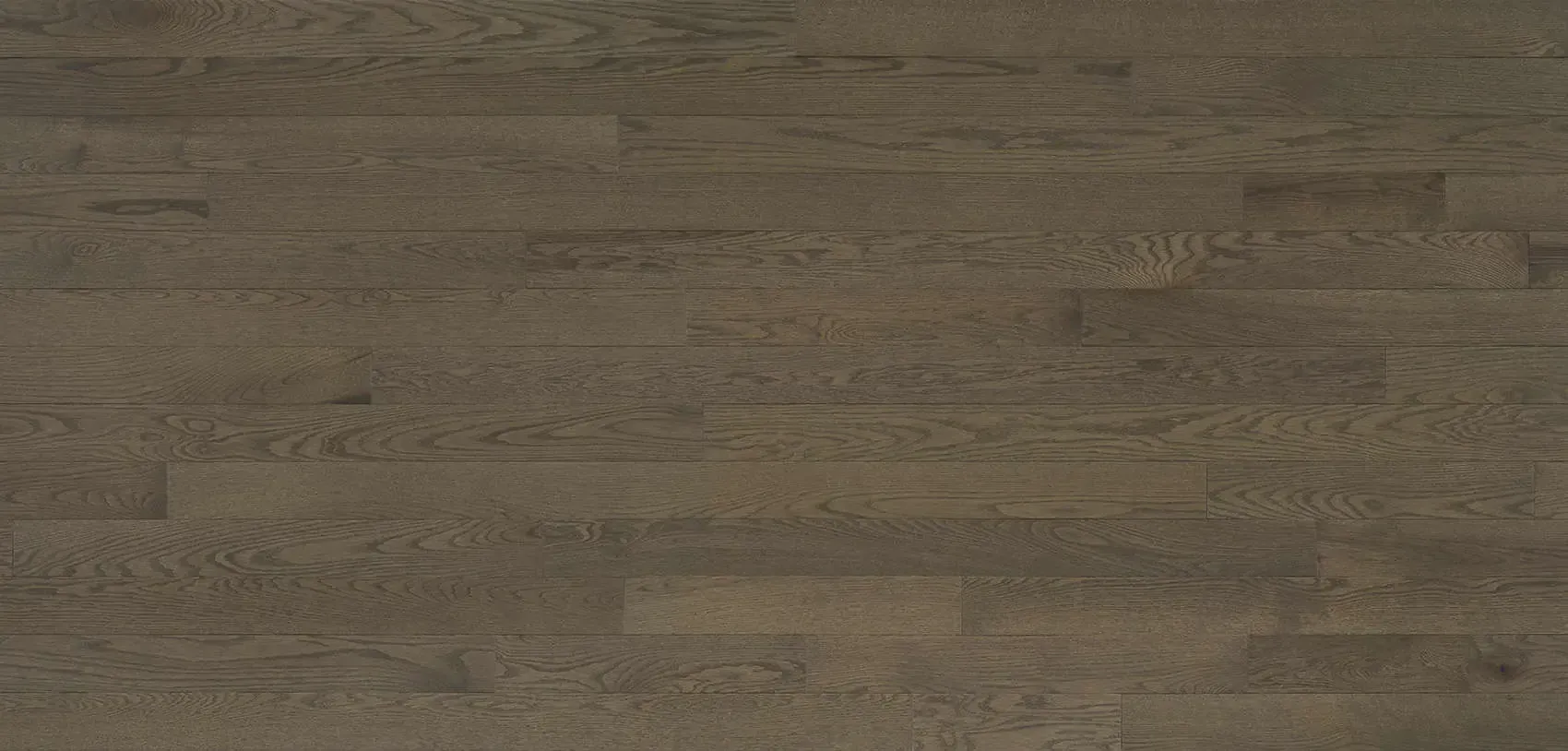 Gray wood flooring with visible grain and knots.