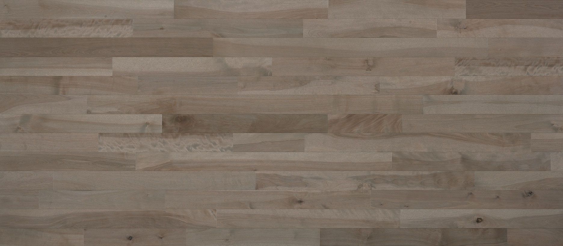 Wood floor. Horizontal planks in varying shades of light brown and tan.