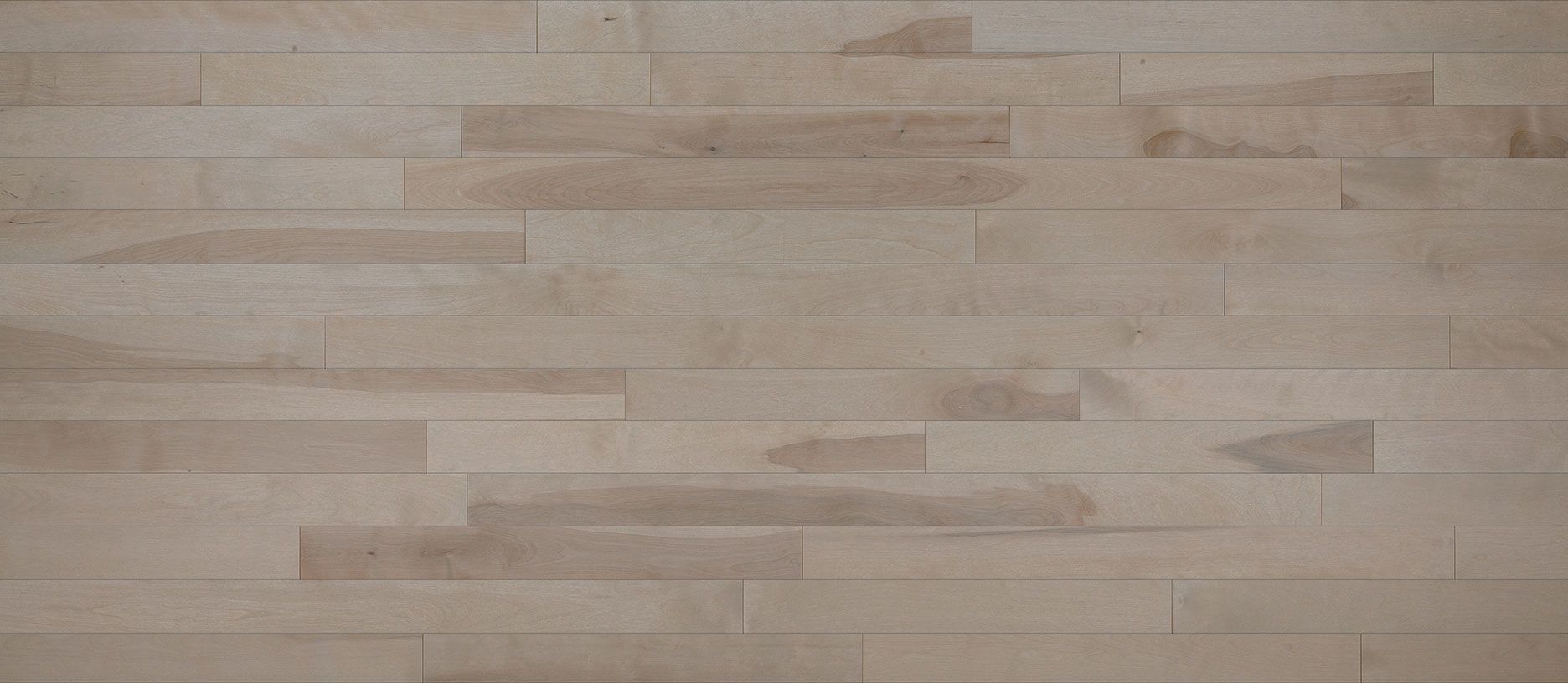 Light-colored wood floor planks arranged horizontally with staggered seams.