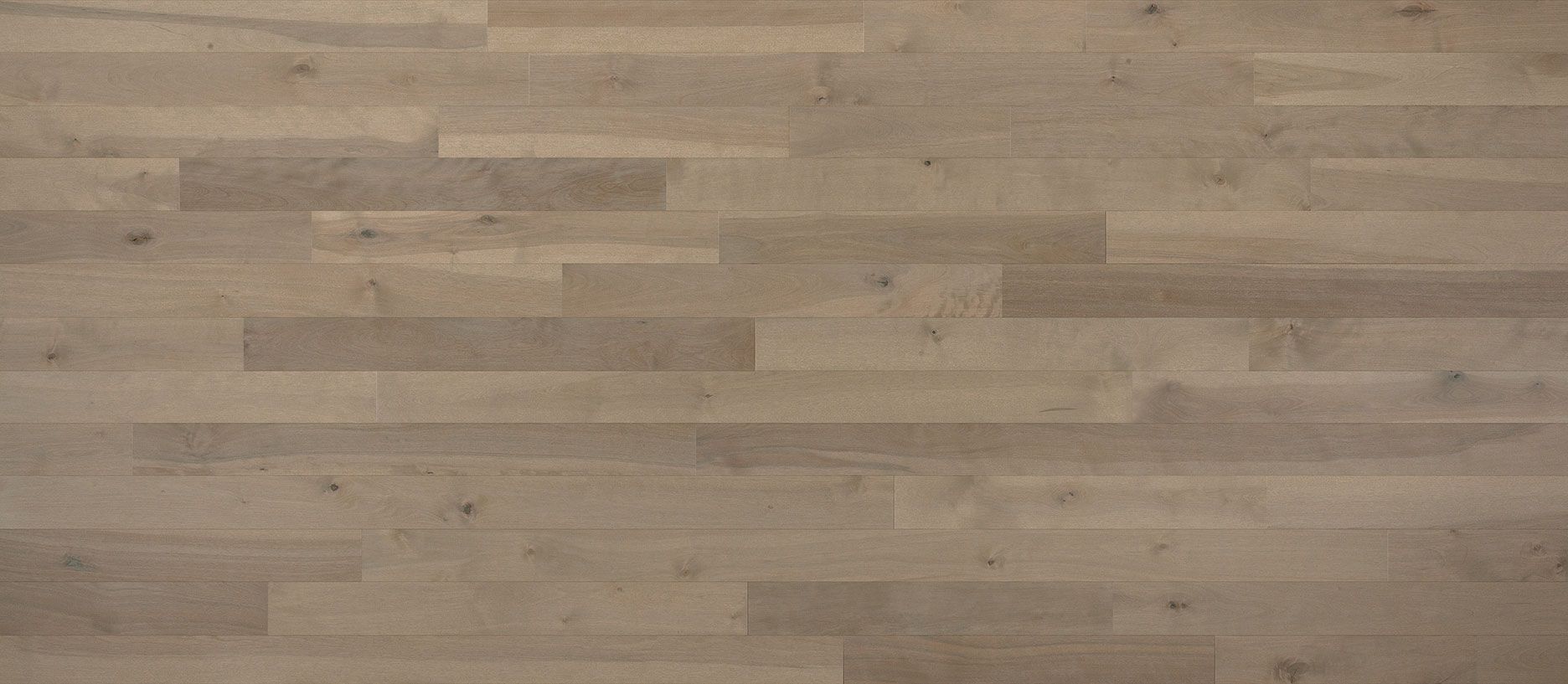 Wood flooring with light brown and gray planks.