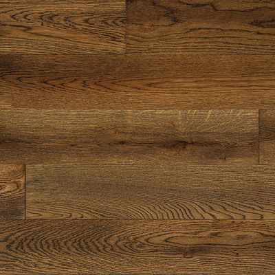 Close-up of wood flooring with varying shades of brown and a grainy texture.