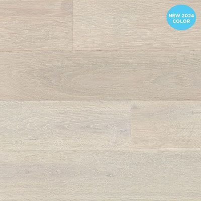 Light beige wood-look flooring with subtle grain. Marked as