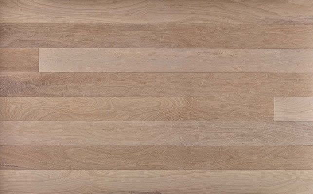 Light-colored wood flooring, horizontal planks.