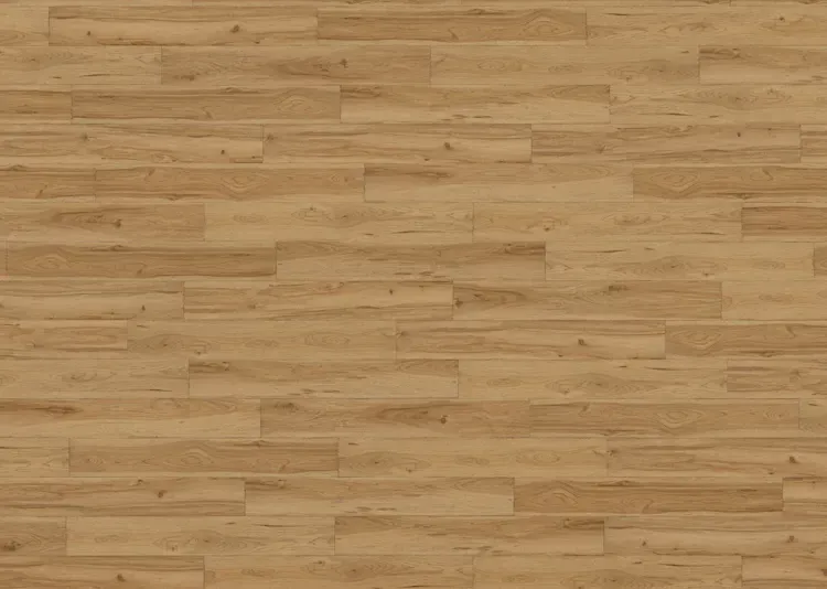 Light brown wood floor planks.